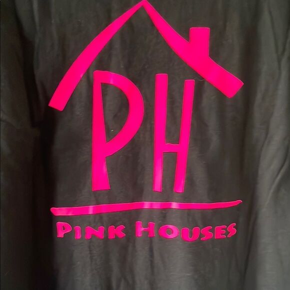 John Cougar Mellencamp Pink Houses Double sided V Neck Tee VTG SZ L - Picture 5 of 6
